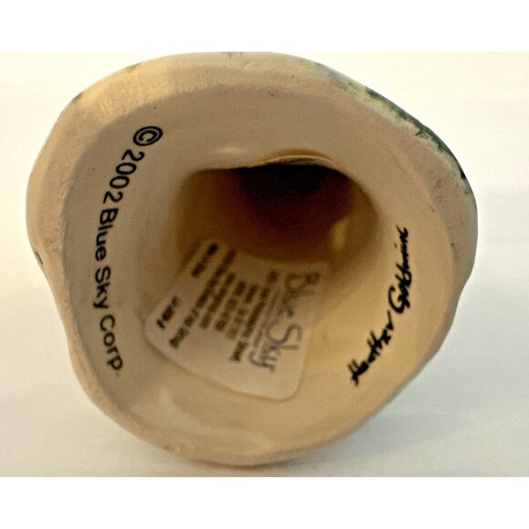 Blue Sky Ceramic Angel Figurine Heather Goldminc 2002 Blue Floral Dress 6" - New - Picture 9 of 9